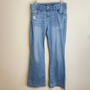 Ariat Women's Jeans Aisha Trouser Wide Leg Blue Denim 32R Western Cowgirl